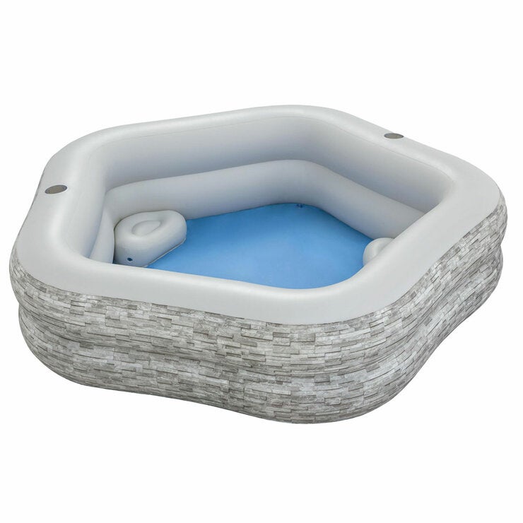 Bestway TruPrint Stone Inflatable 2.13 m x 2.06 m x 53 cm Family Pool Bestway TruPrint Stone Inflatable 2.13 m x 2.06 m x 53 cm Family Pool