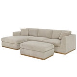 Henredon 4-Piece Fabric Sectional With Ottoman