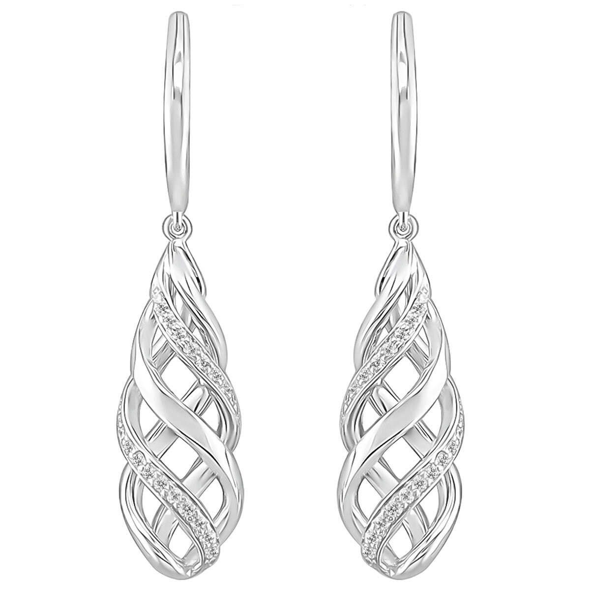 14KT White Gold 0.25ctw Diamond Earrings