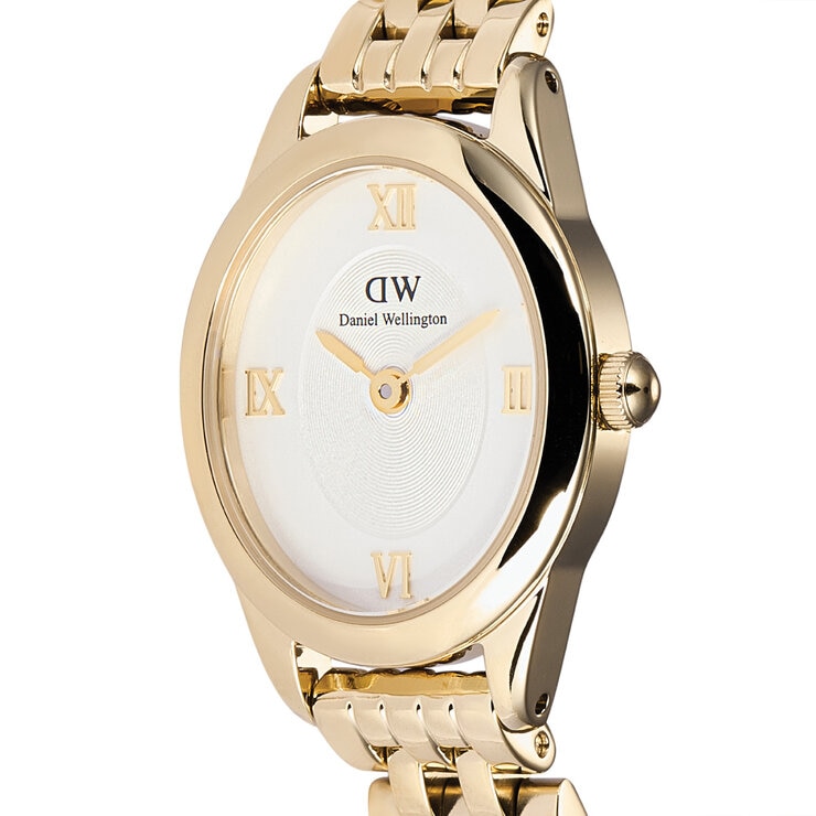 Daniel Wellington Ophelia Mini White Dial Gold Beans Link Strap Women's Watch DW00100803