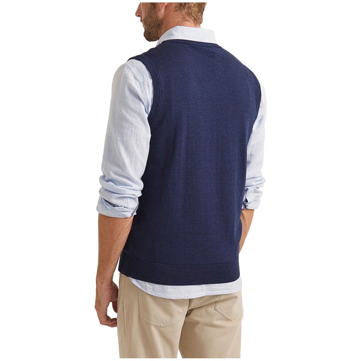 Sprotscraft Men's V Neck Knit Vest Navy Costco Australia