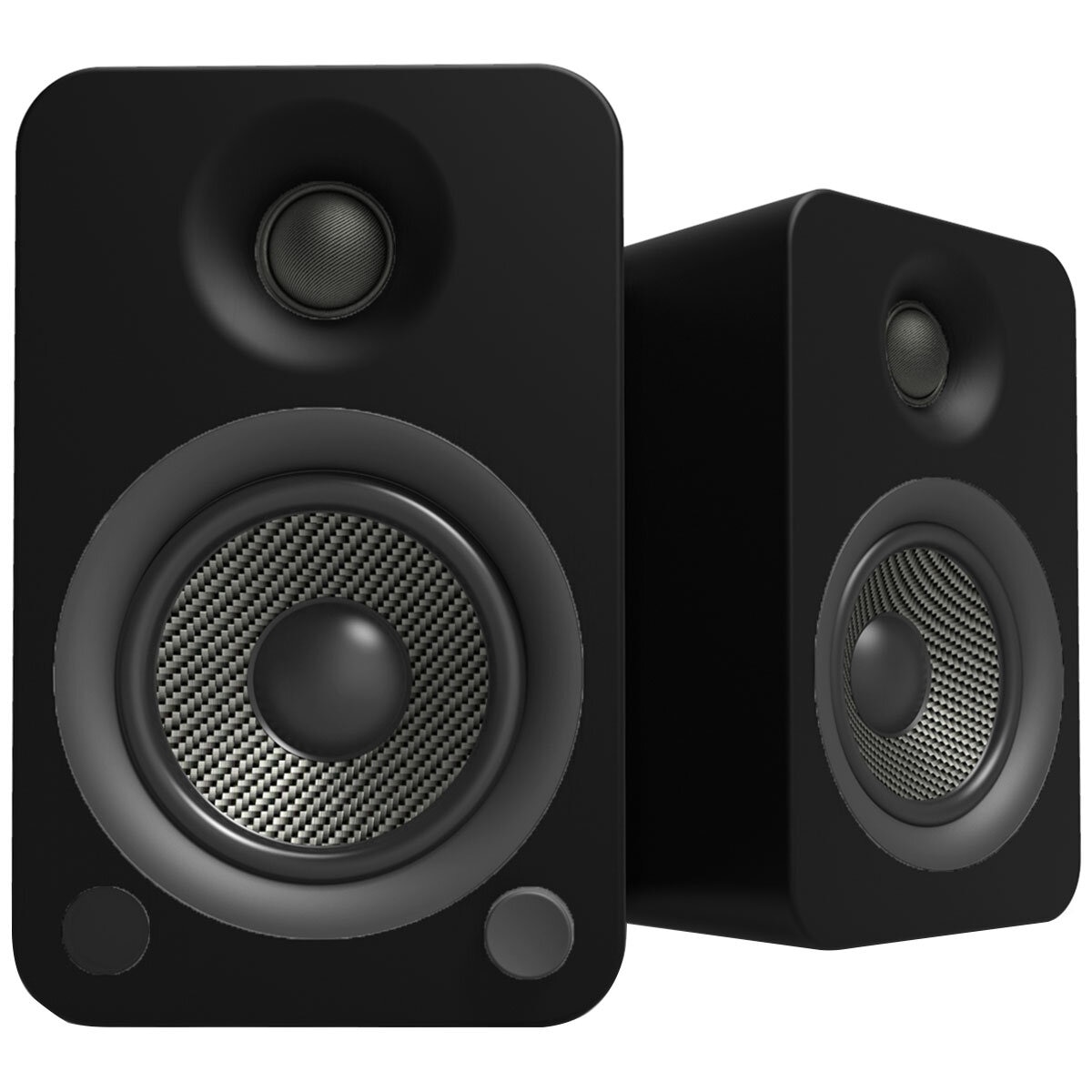 Kanto YU4 140W Powered Bookshelf Speakers With Bluetooth And Phono Preamp Matte Black KO-YU4MB-I