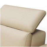 Valencia Pista Leather Reclining Sectional Lounge Left Chaise Beige Colour