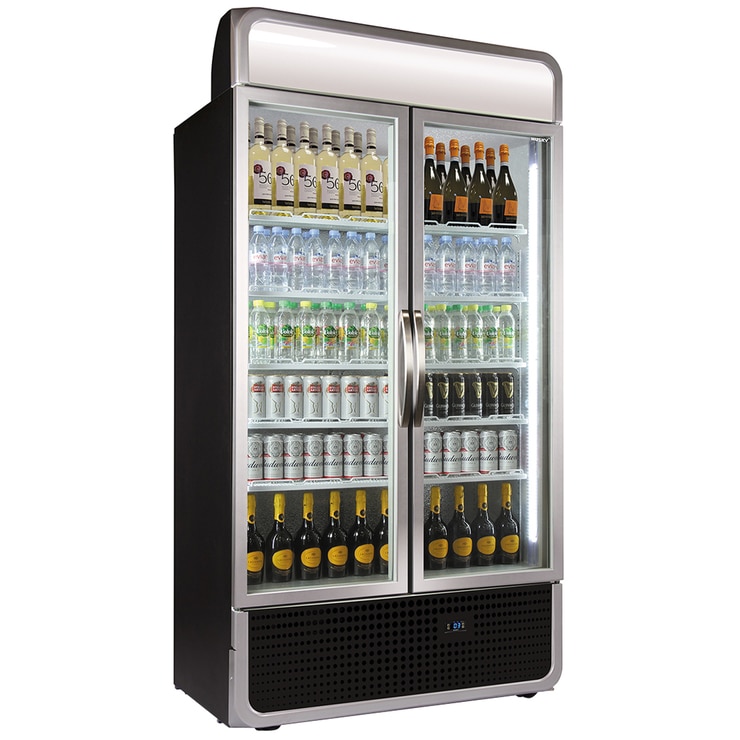 Husky Vertical Double Glass Door Commercial Refrigerator Black C10pro H Blk Au Hu Costco Australia
