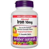 Webber Naturals Advanced Iron 10mg 75 Chewable Tabs