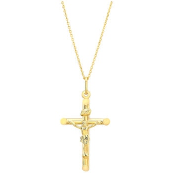 14KT Yellow Gold Crucifix Cross Pendant