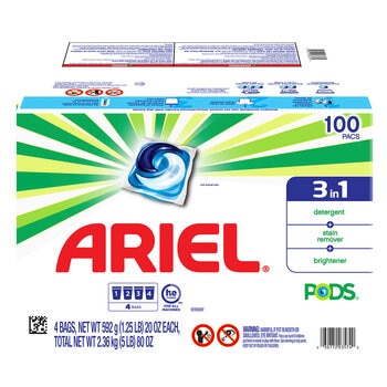 Ariel 3-In-1 Laundry Pods 100 Count