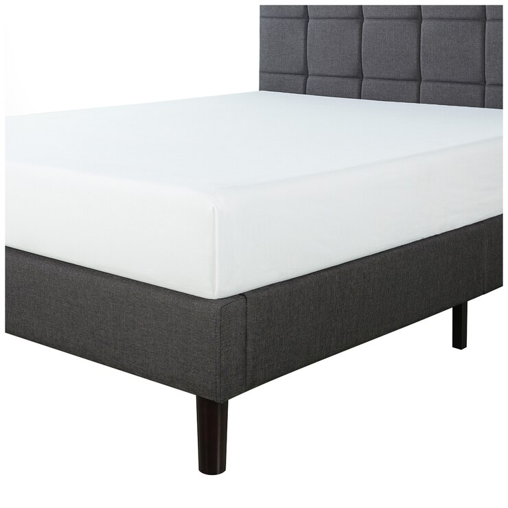 Blackstone Upholstered Square Stitched Platform Queen Bed Costco