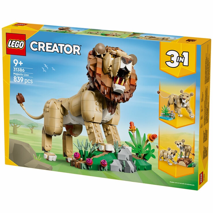 LEGO Creator 3 in 1 Wild Animals Majestic Lion Toy 31386 LEGO Creator 3 in 1 Wild Animals Majestic Lion Toy 31386