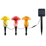 Infinity X1 Solar Landscape Light Glass Mushroom 3 Pack