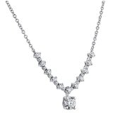 18KT White Gold 1.60ctw Round Diamond Necklace