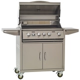 Urban Islands  304 Stainless Steel 30" 4 Burner Grill Cart LP