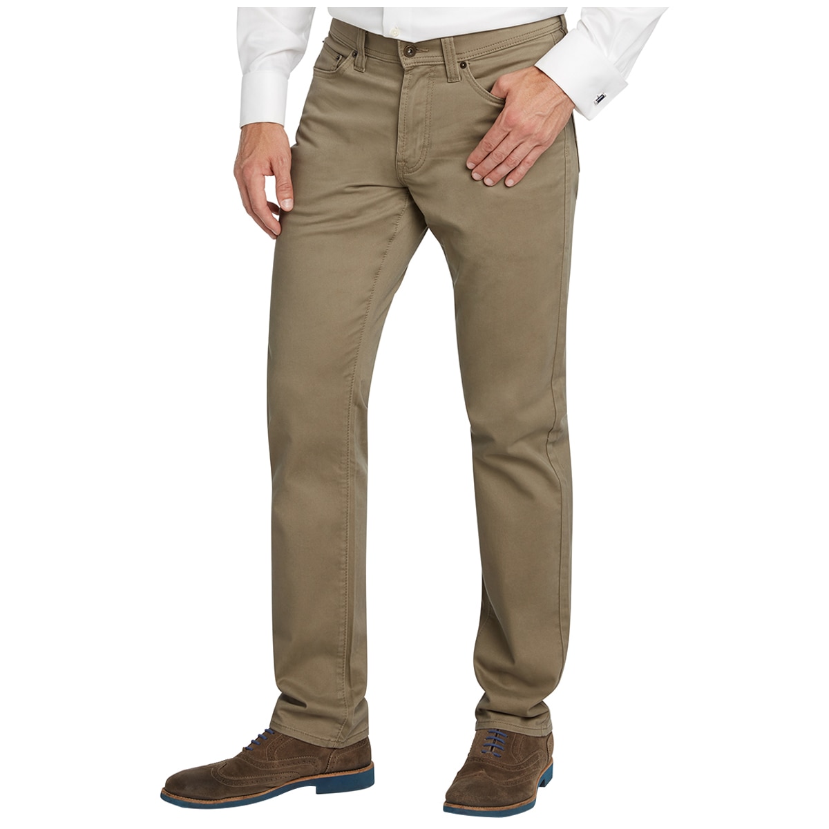 Kirkland Signature Men's 5 Pocket Brushed Cotton Twill Pants Khaki ...