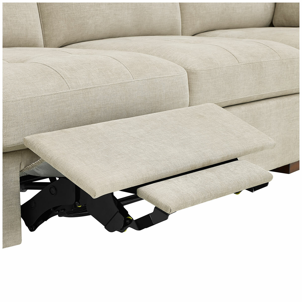Thomasville 3 Piece Fabric Sectional with 2 Power Footrests