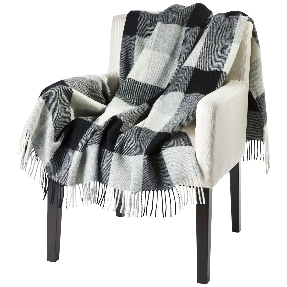 Pendleton Eco-Wise Washable Throw Black White