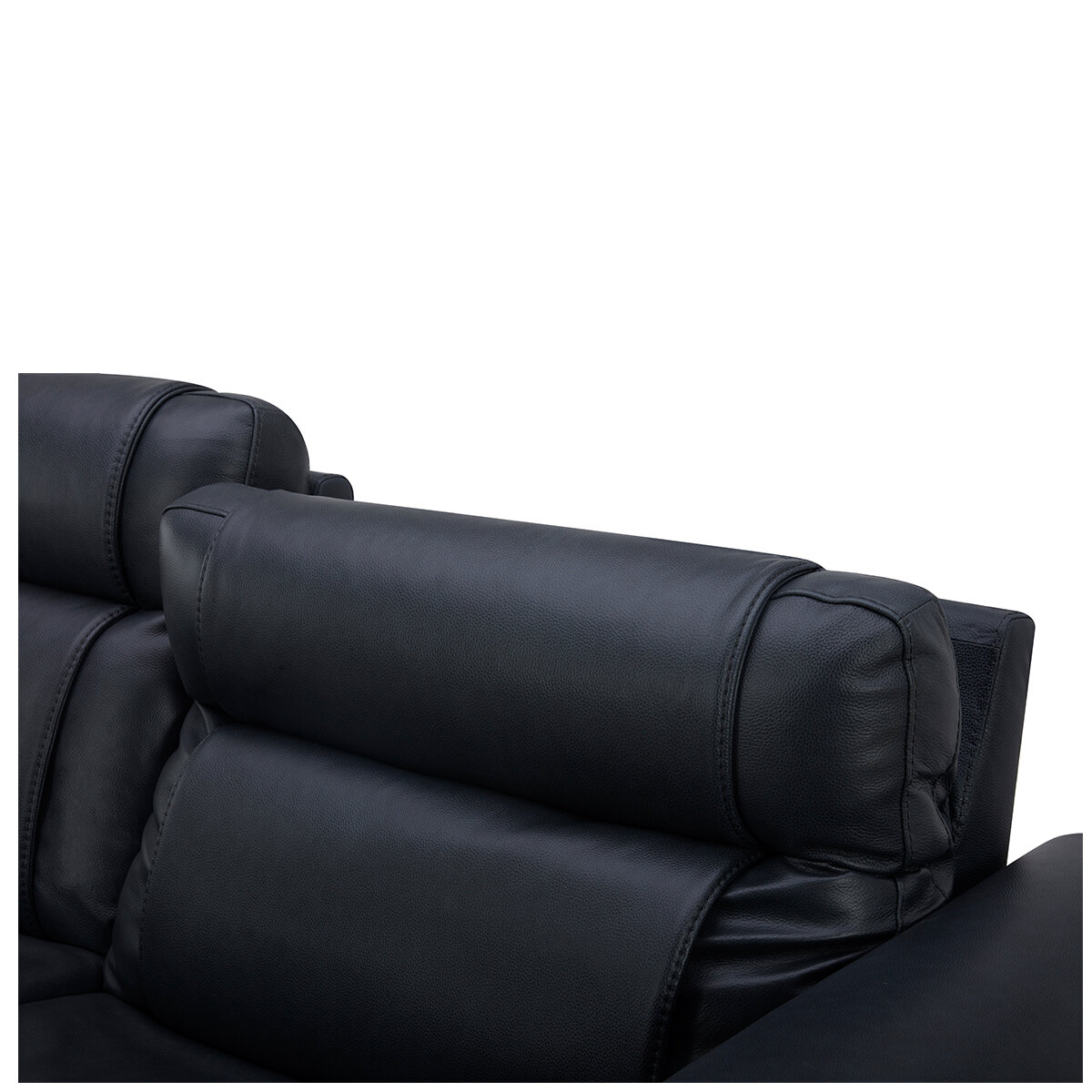 Aiden & Ivy Leather Power Reclining Sofa With Power Headrests