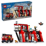 LEGO fire station with fire truck city 6041