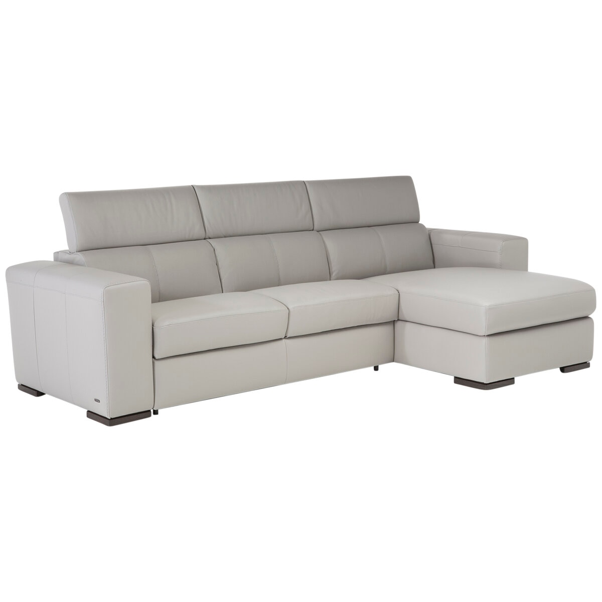 Natuzzi Leather 2 Piece Denver Sectional Stone