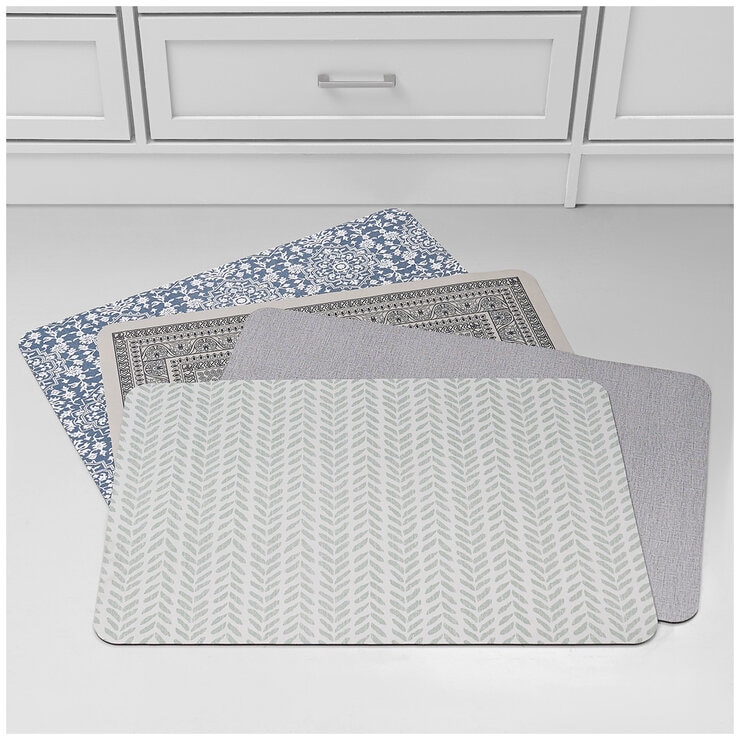 Creative Home Ideas Multi-Purpose Kitchen Mat 4 Pack
