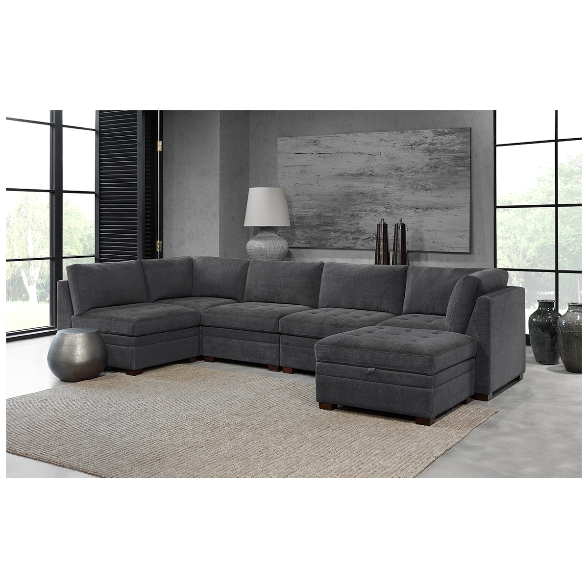 Thomasville Modular Fabric Sectional 6pc | Costco Australia