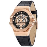 Maserati Potenza Men's Automatic Watch R8821108039 Black & Rose Gold