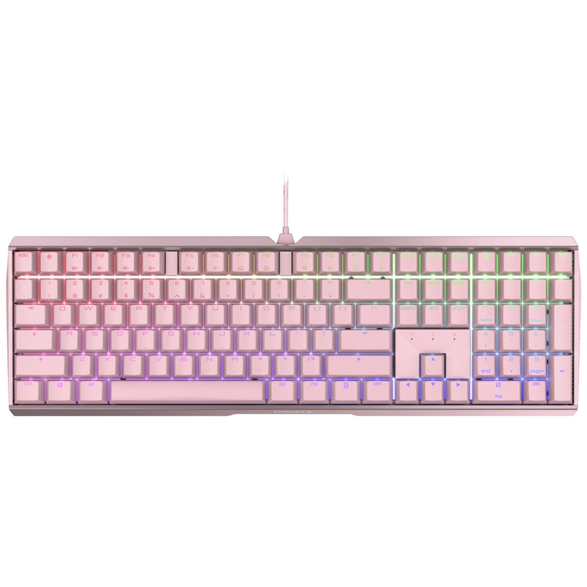 CHERRY MX 3.0S RGB Gaming Keyboard (Pink) Red silent Switch