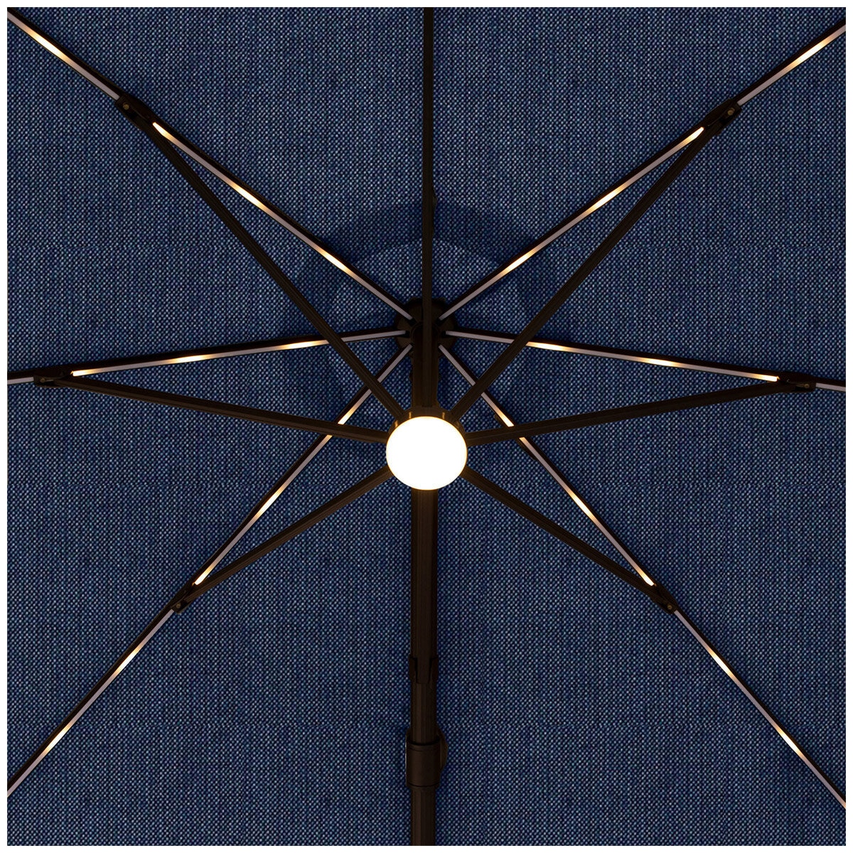 Atleisure Solar Led Cantilever Umbrella 10FT with Base Indigo