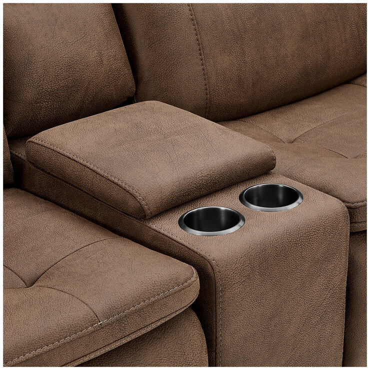 GilmanCreek Fabric Power Reclining Sectional With Power Headrests