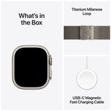 Apple Watch Ultra 2 GPS + Cellular 49mm Natural Titanium Case With Natural Titanium Milanese Loop L