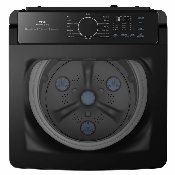 TCL 10kg Top Load Washing Machine Grey WA10P60G TCL 10kg Top Load Washing Machine Grey WA10P60G