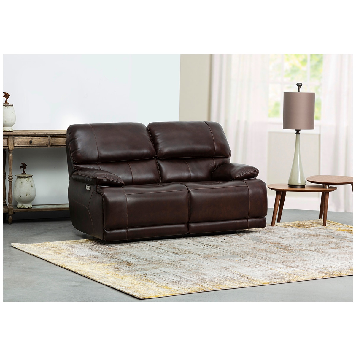 Simon Li Aleena Leather Power Reclining Loveseat | Costco Australia