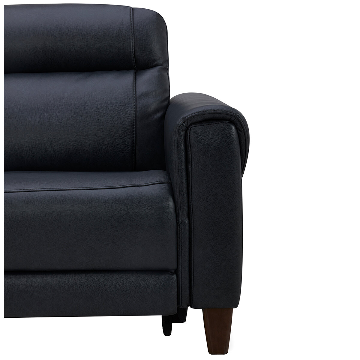 Aiden & Ivy Leather Power Reclining Sofa With Power Headrests