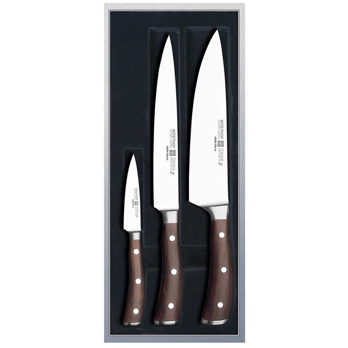 Wusthof Ikon Blackwood 3 Piece Knife Set Costco Australia
