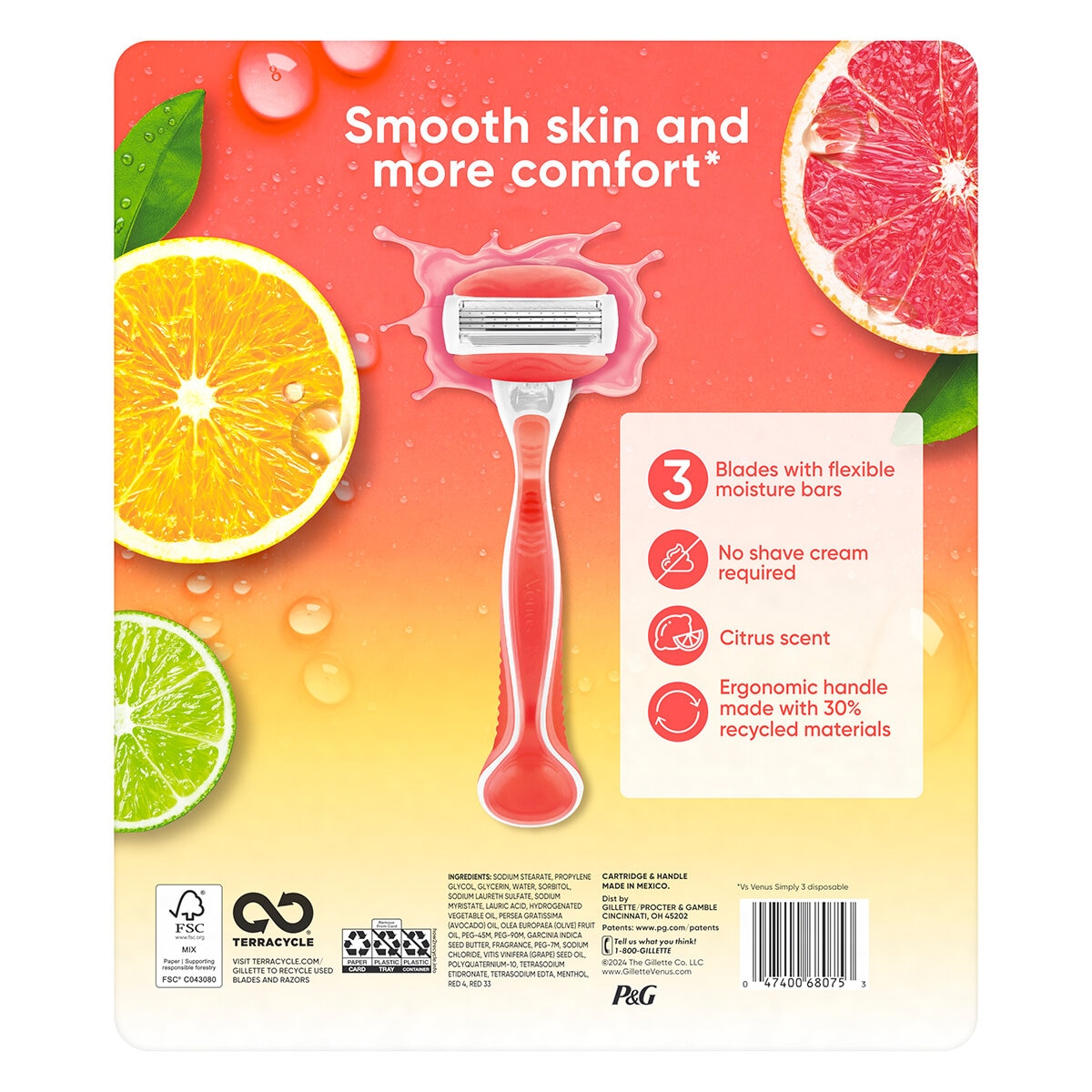 Gillette Venus Comfortglide Razor & 12 Refill Blades