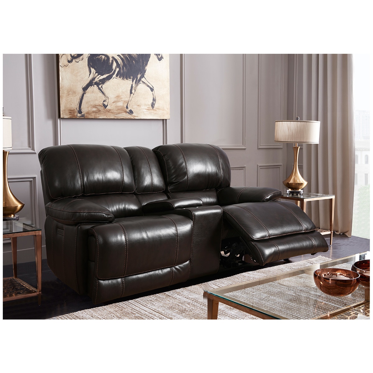 Cheers Leather Power Reclining Loveseat Costco Australia