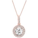 0.42ctw Diamond Heart Shape Cluster Pendant