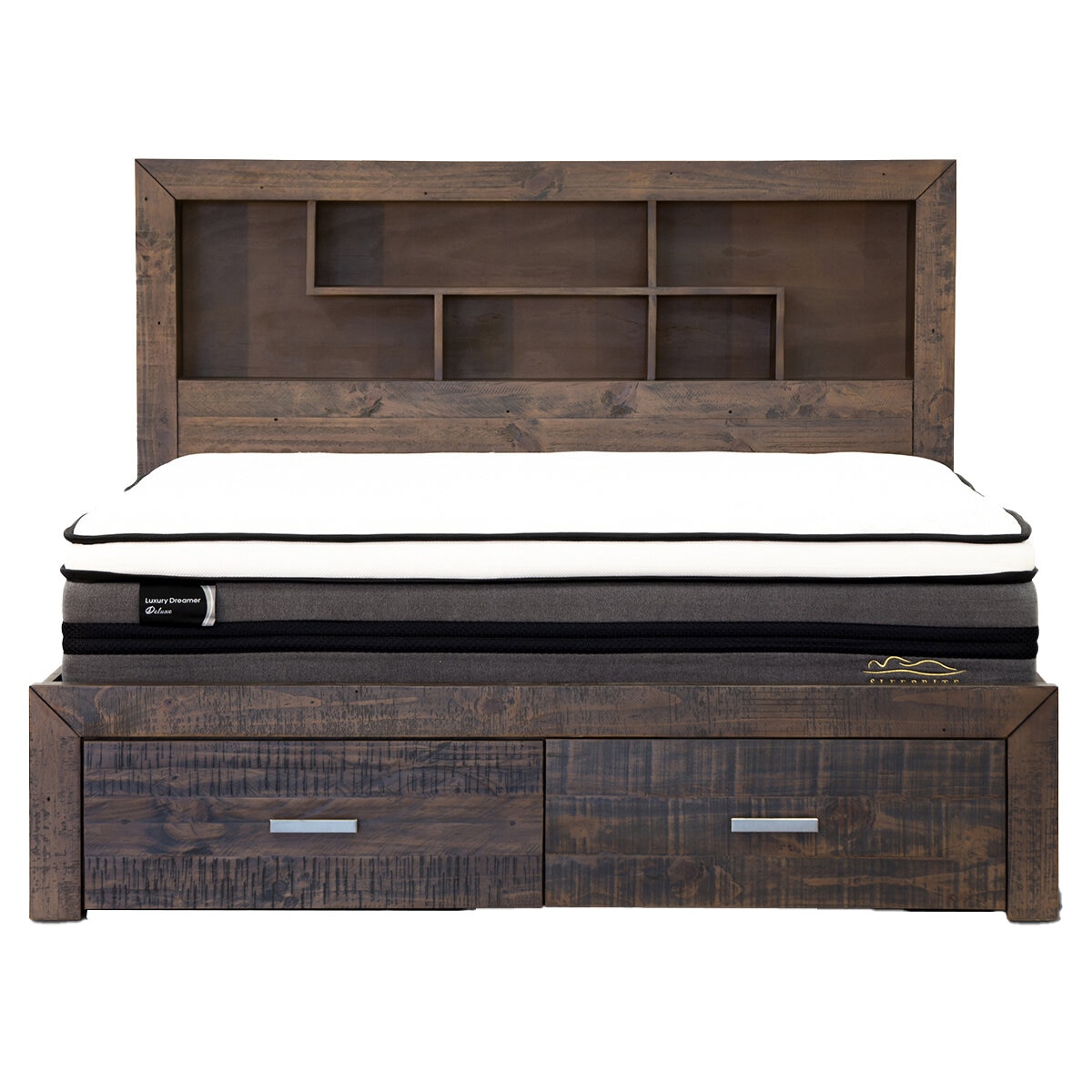 Vivin Sedona 2 Drawer Bookshelf King Bed