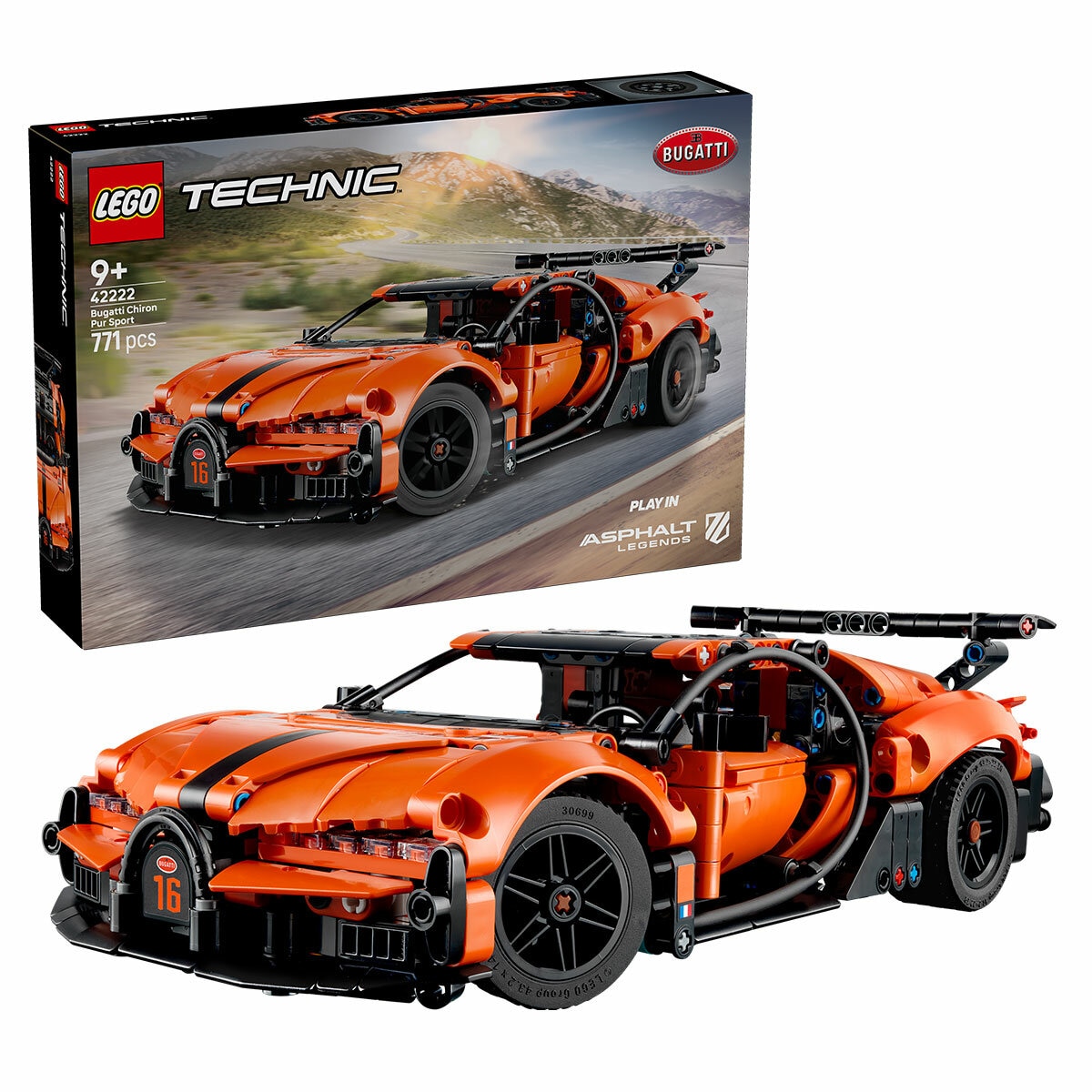 LEGO Technic Bugatti Chiron Pur Sport Hypercar 42222