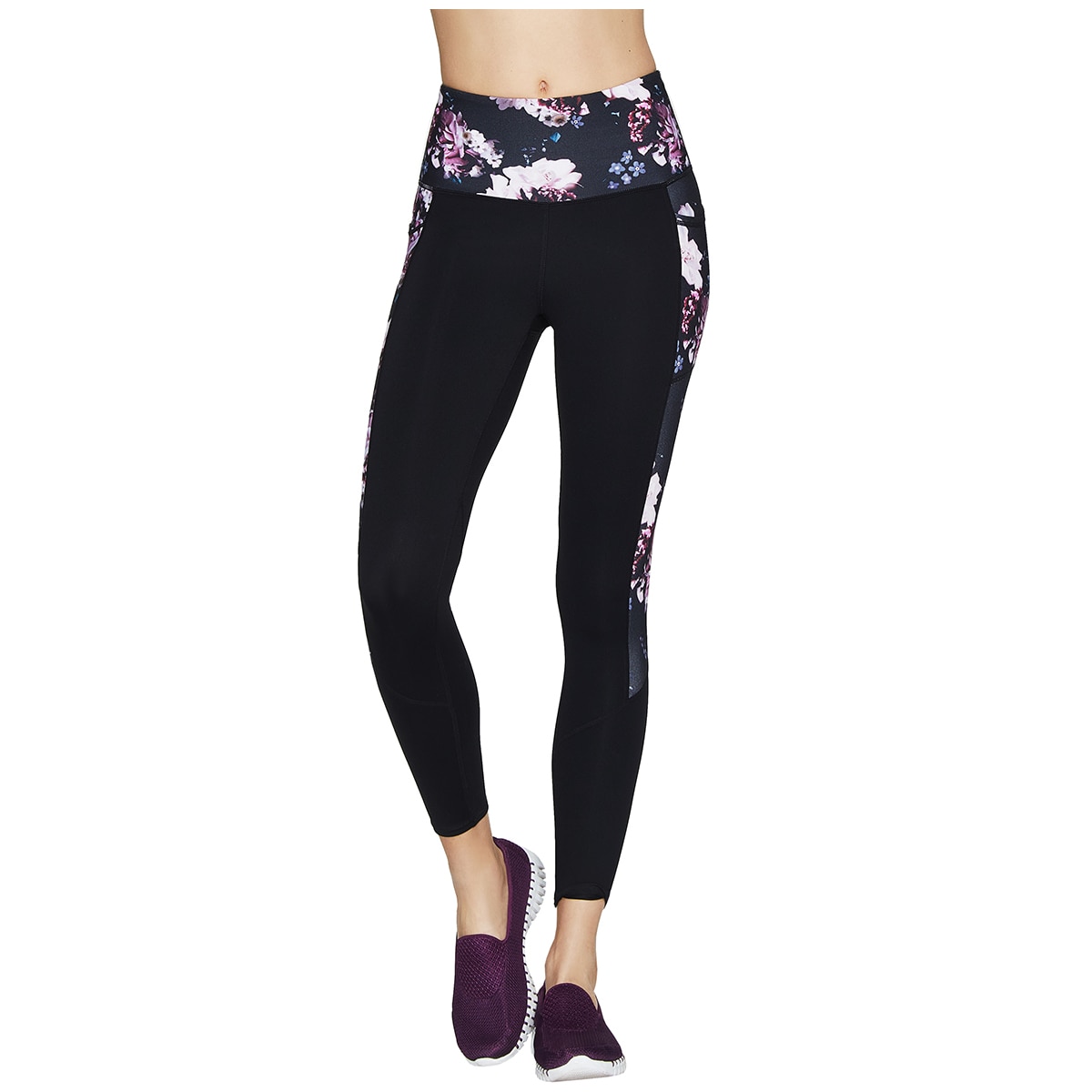 Skechers Go Walk Tight - Floral Black