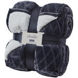 Etoile Velvet Sherpa King Blanket Grey Costco Australia