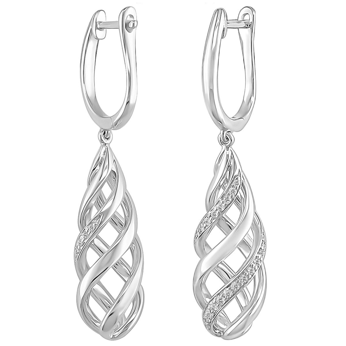 14KT White Gold 0.25ctw Diamond Earrings