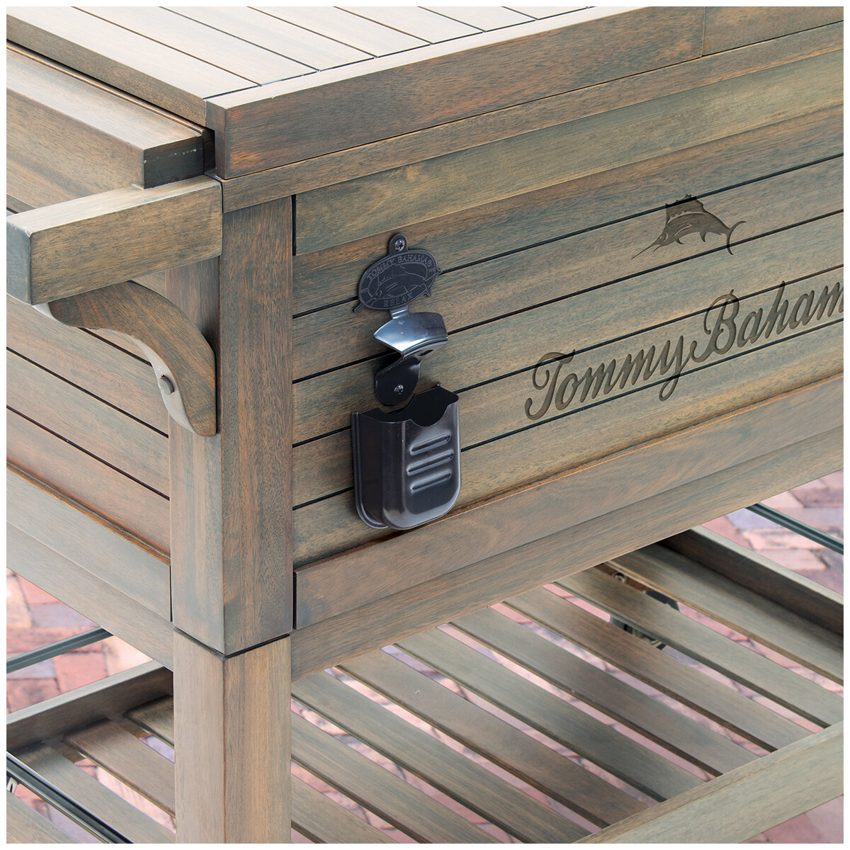 Tommy Bahama Rolling Wood Cooler