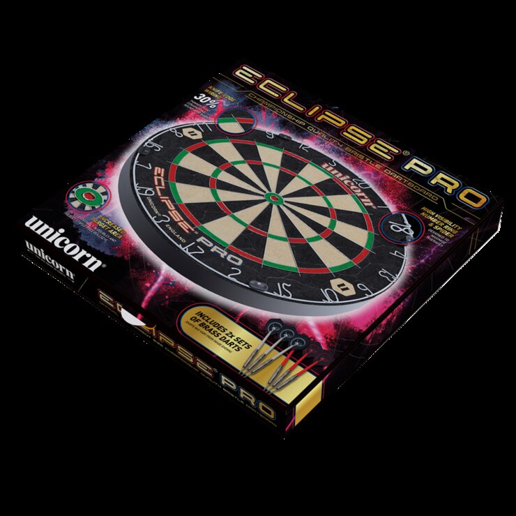 Unicorn Eclipse Pro Dartboard With 2 Sets Of Darts Unicorn Eclipse Pro Dartboard With 2 Sets Of Darts