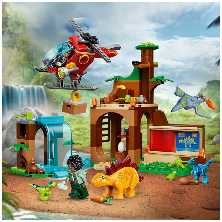 LEGO Jurassic World Velociraptor, Stegosaurus and Pteranodon Rescue 77981
