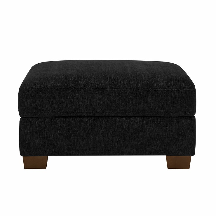 Thomasville 3 Piece Fabric Sectional With Storage Ottoman Thomasville 3 Piece Fabric Sectional With Storage Ottoman