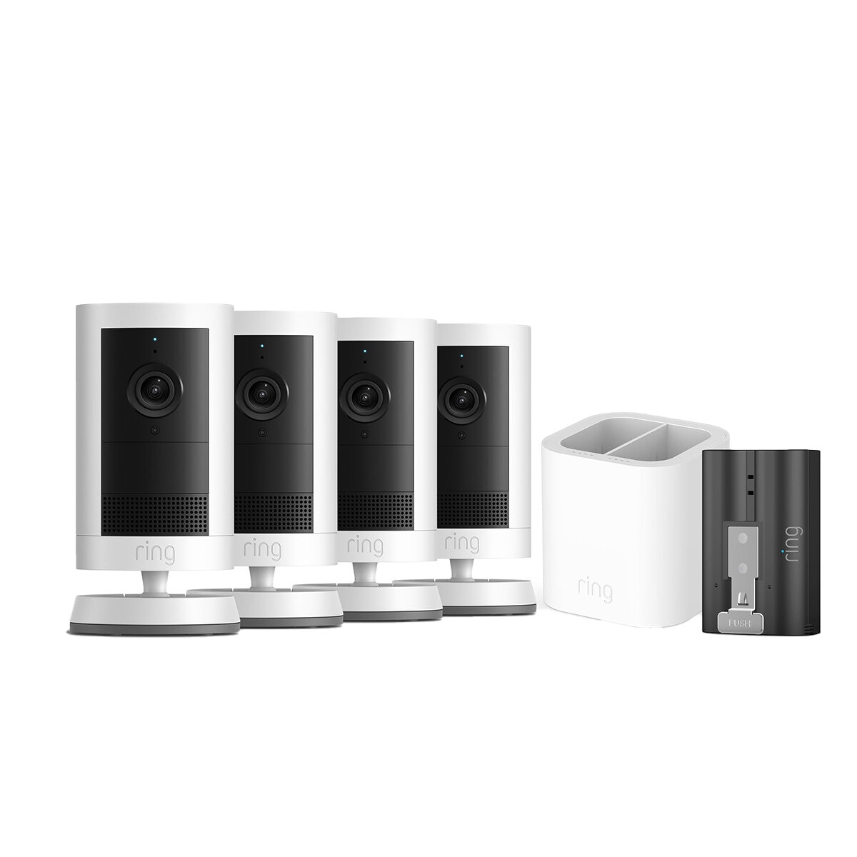 Ring Outdoor Camera Plus 2K Battery White 4 Pack B0FH4HDVSV