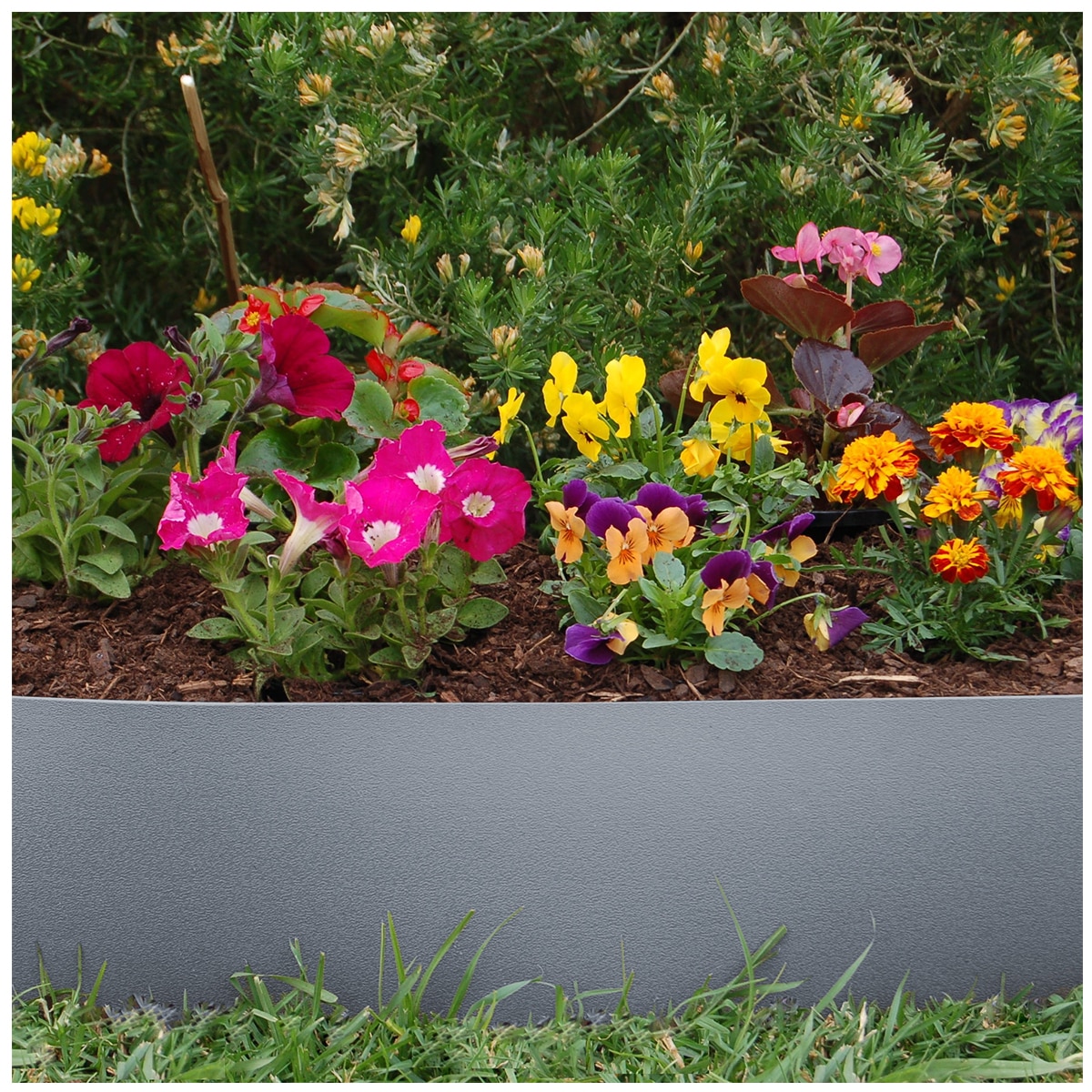 Green Life 2 Pack Plastic Edging 150Mm - Slate Grey