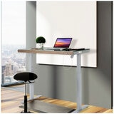 airLIFT Glass Top Electric Height-Adjustable Standing Desk Grey