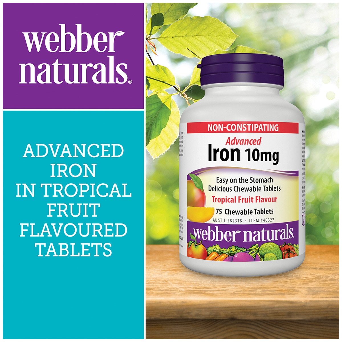 Webber Naturals Advanced Iron 10mg 75 Chewable Tabs