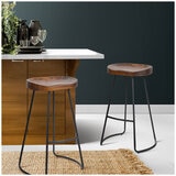 Artiss Vintage Tractor 2 Pack Barstool Black